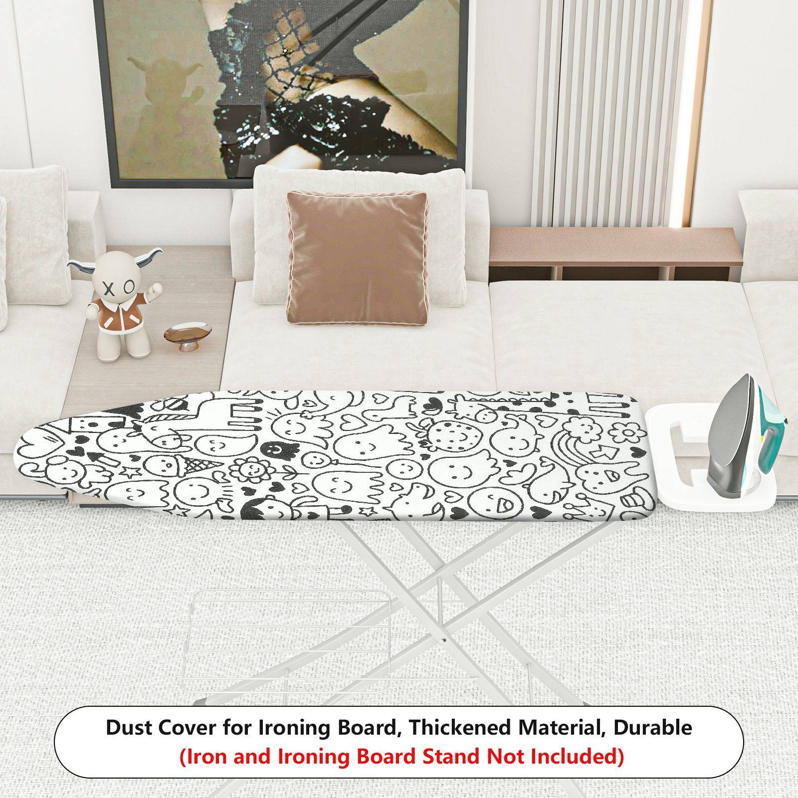 1-Piece Fun Doodle  Ironing Board Cover, Universal Size, Without Board