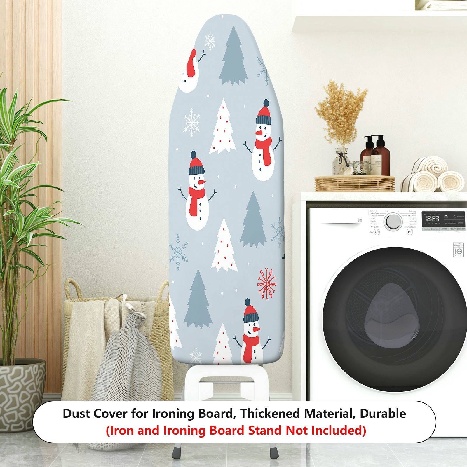 1-Piece Snowman Christmas Winter  Ironing Board Cover, Universal Size, Without Board