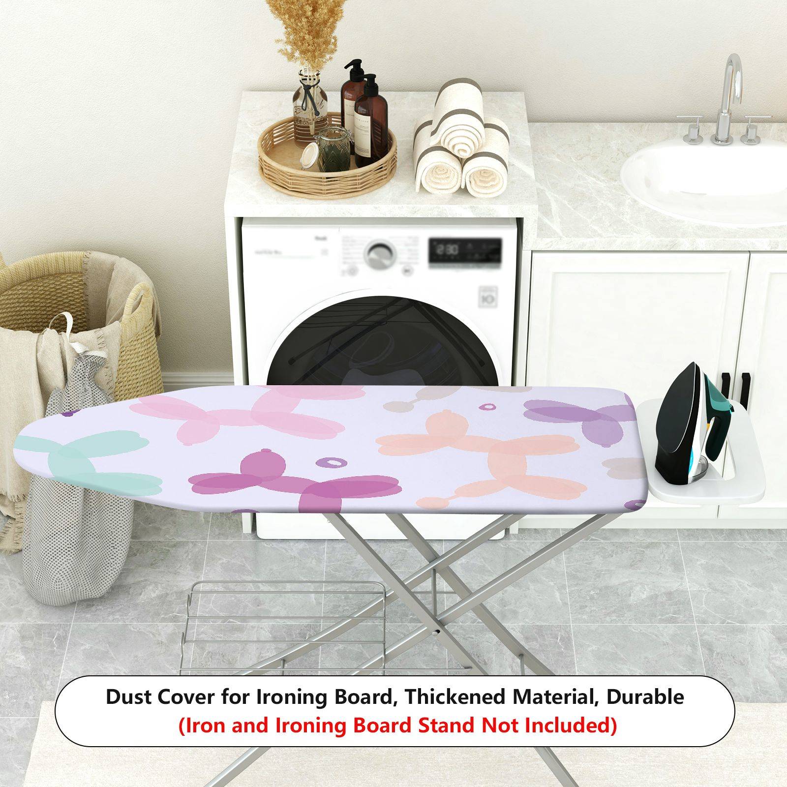 1-Piece Balloon Animal Pattern Multicolor Fun  Ironing Board Cover, Universal Size, Without Board