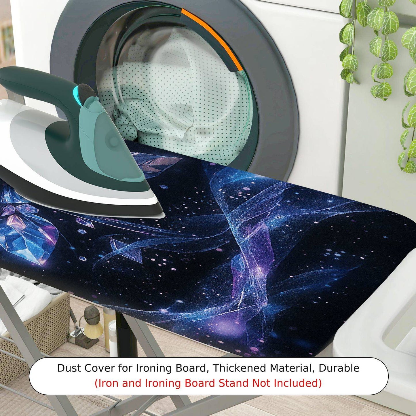 1-Piece Galaxy Crystal Rose Nebula  Ironing Board Cover, Universal Size, Without Board