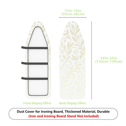 1-Piece Floral Pattern Elegant Beige  Ironing Board Cover, Universal Size, Without Board
