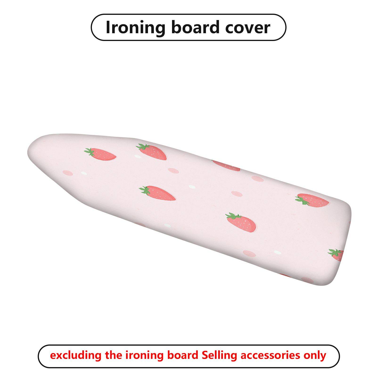 1-Piece Strawberry Pink Cute  Ironing Board Cover, Universal Size, Without Board