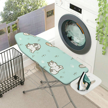1-Piece Cat Paw Print Cute Green  Ironing Board Cover, Universal Size, Without Board