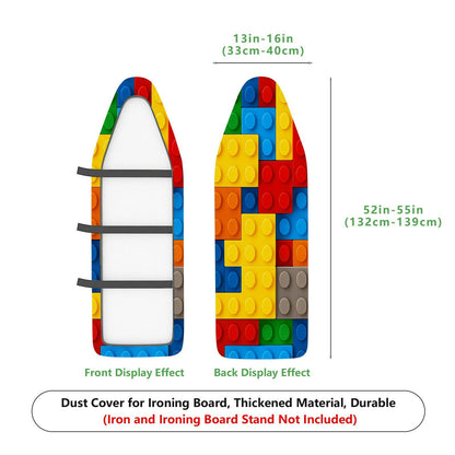 1-Piece Colorful Block Print Fun Creative  Ironing Board Cover, Universal Size, Without Board