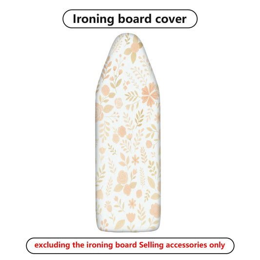 1-Piece Floral Pattern Beige Print  Ironing Board Cover, Universal Size, Without Board