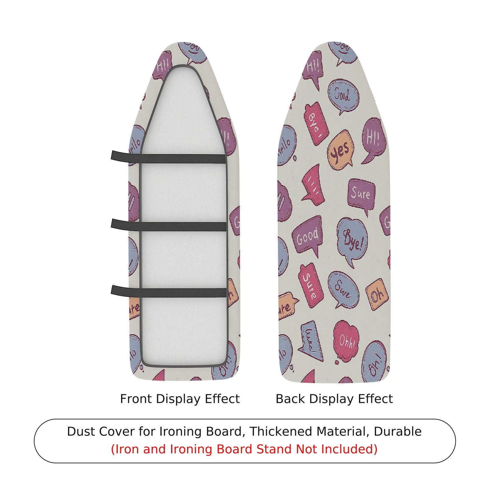 1-Piece Speech Bubble Colorful Fun  Ironing Board Cover, Universal Size, Without Board