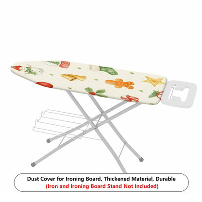 1-Piece Christmas Snowman Gingerbread  Ironing Board Cover, Universal Size, Without Board