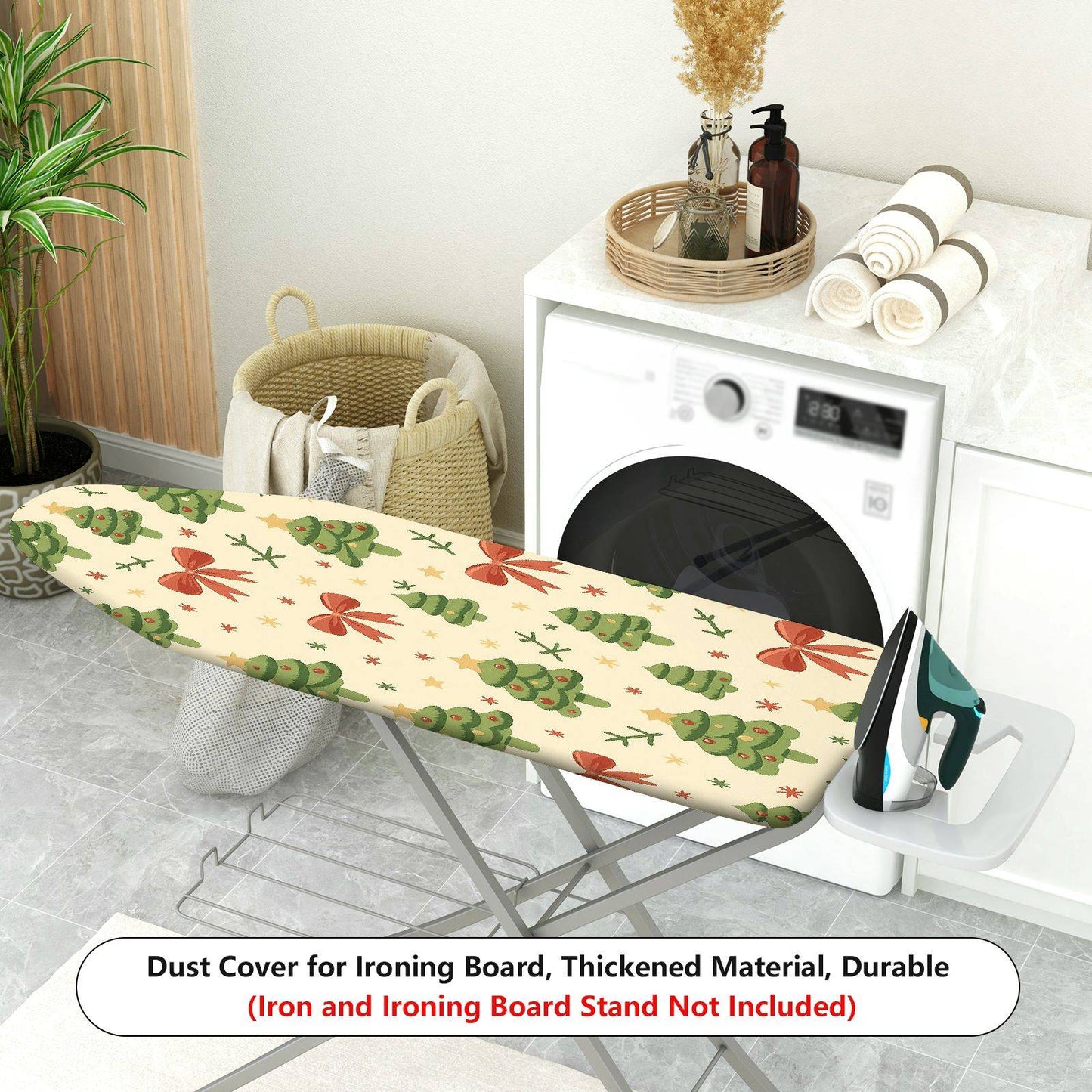 1-Piece Christmas Tree Bow Star  Ironing Board Cover, Universal Size, Without Board