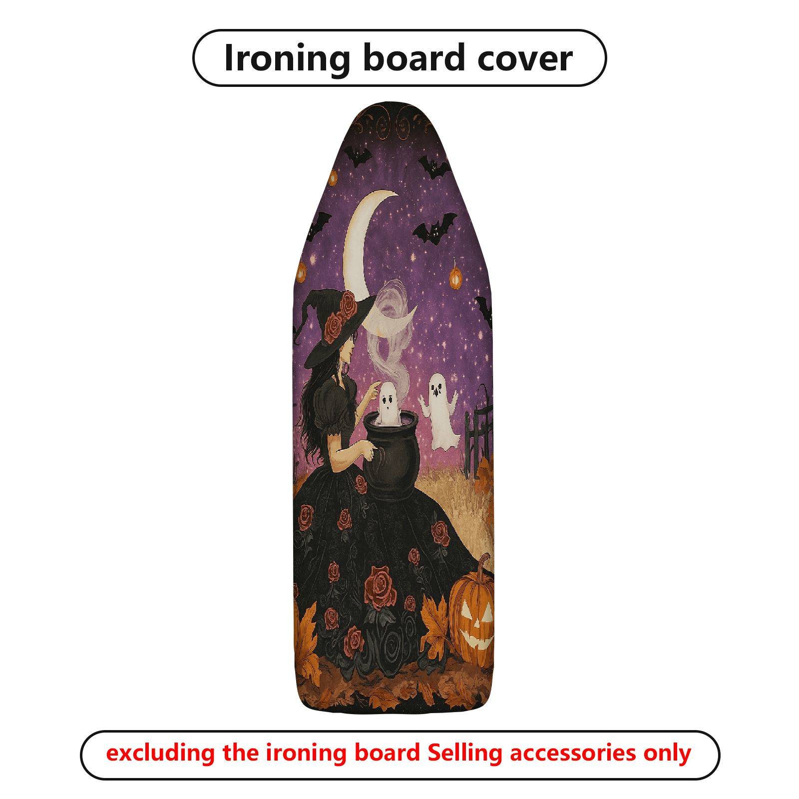 1-Piece Witch Moon Ghost  Ironing Board Cover, Universal Size, Without Board