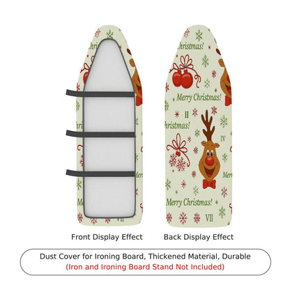 1-Piece Reindeer Snowflakes Merry Christmas  Ironing Board Cover, Universal Size, Without Board