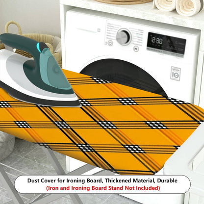 1-Piece Plaid Yellow Pattern  Ironing Board Cover, Universal Size, Without Board