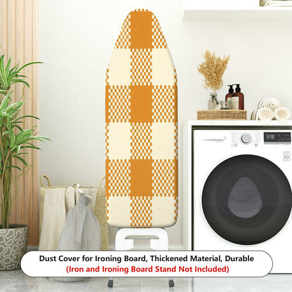 1-Piece Plaid Checkered Pattern Brown  Ironing Board Cover, Universal Size, Without Board