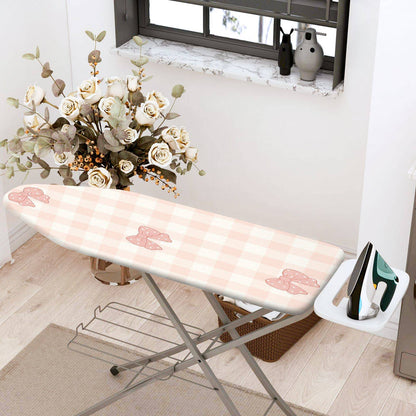 1-Piece Plaid Pink Bow  Ironing Board Cover, Universal Size, Without Board