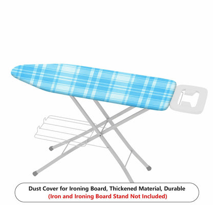1-Piece Plaid Blue Checkered Pattern  Ironing Board Cover, Universal Size, Without Board