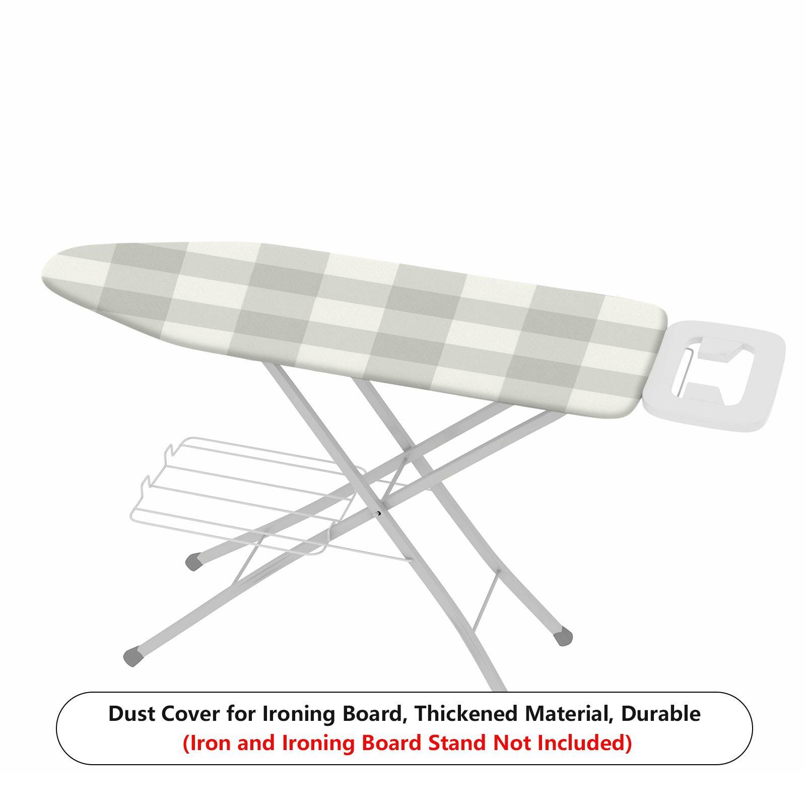 1-Piece Plaid Checkered Grey  Ironing Board Cover, Universal Size, Without Board