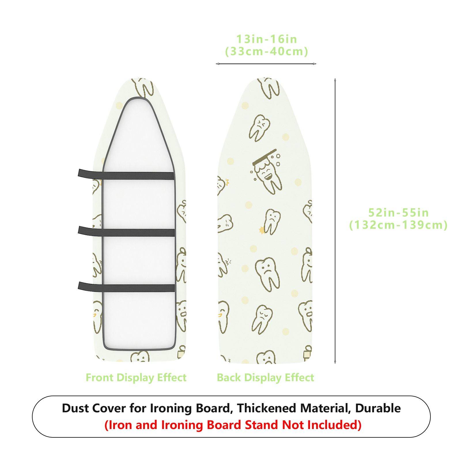 1-Piece Cute  Dental  Ironing Board Cover, Universal Size, Without Board