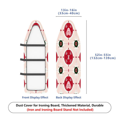 1-Piece Christmas Red Green Pattern  Ironing Board Cover, Universal Size, Without Board