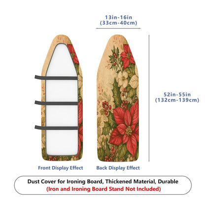 1-Piece Christmas Floral Festive  Ironing Board Cover, Universal Size, Without Board
