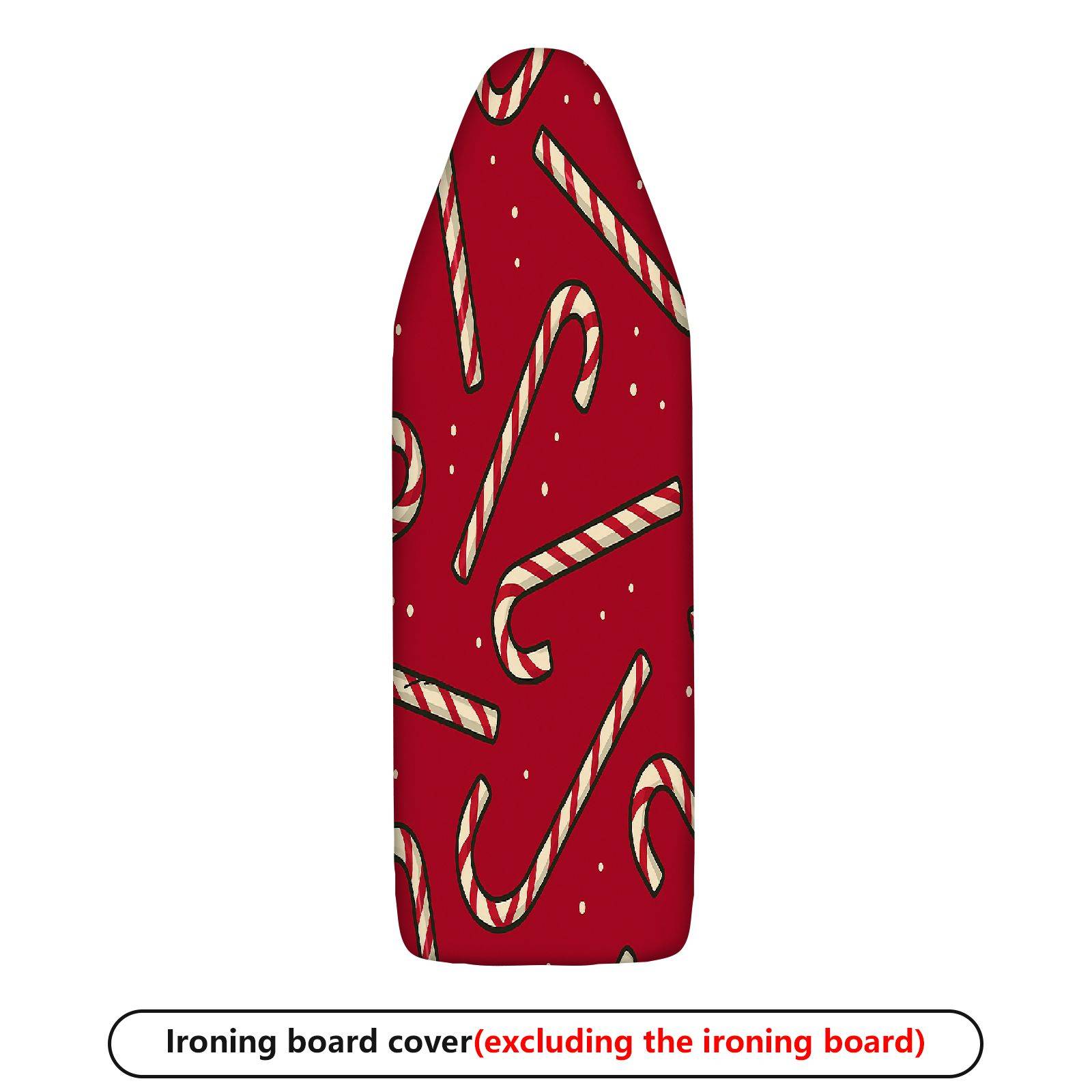 1-Piece Christmas Candy Cane Pattern Red Theme  Ironing Board Cover, Universal Size, Without Board