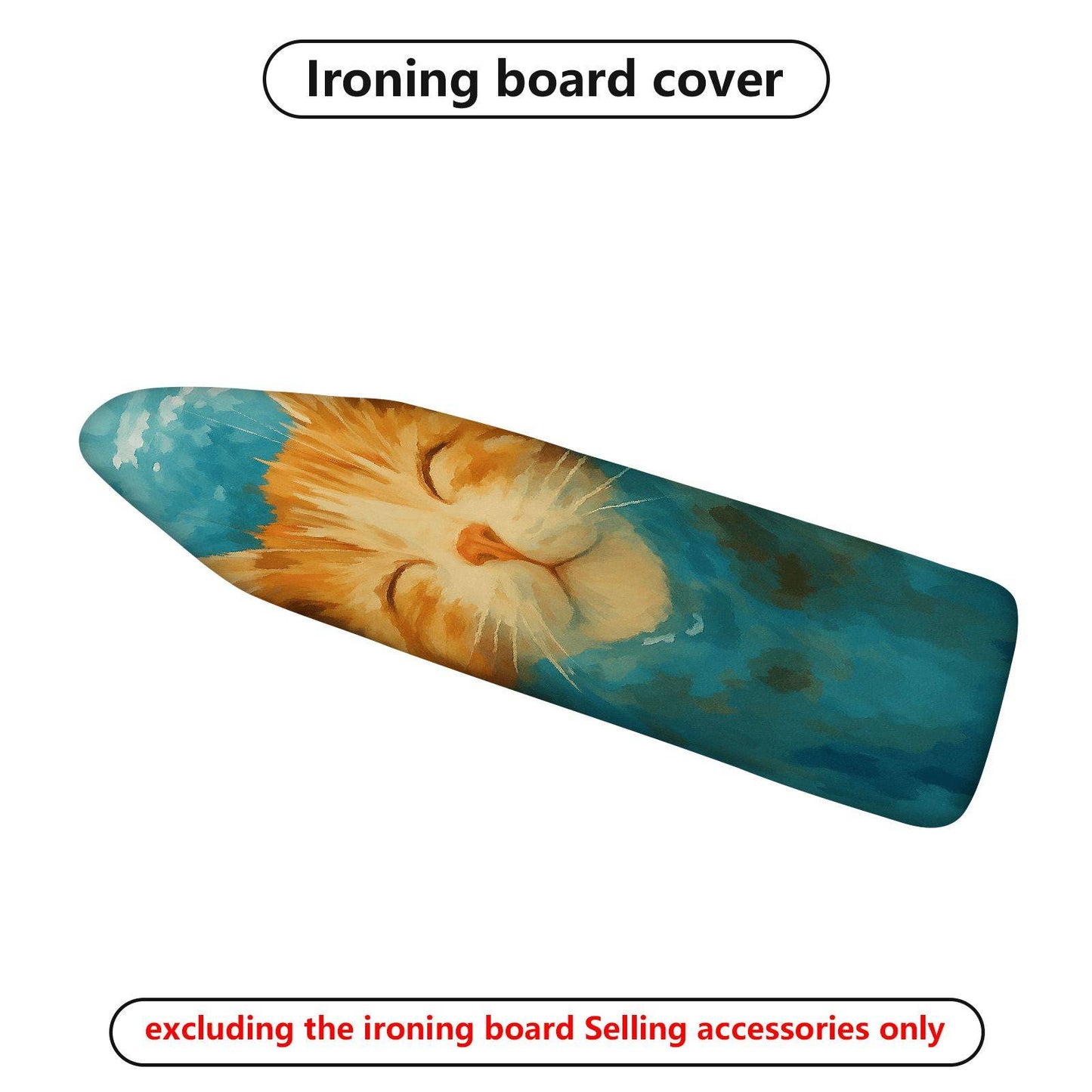 1-Piece Cat Pattern Cute Art  Ironing Board Cover, Universal Size, Without Board