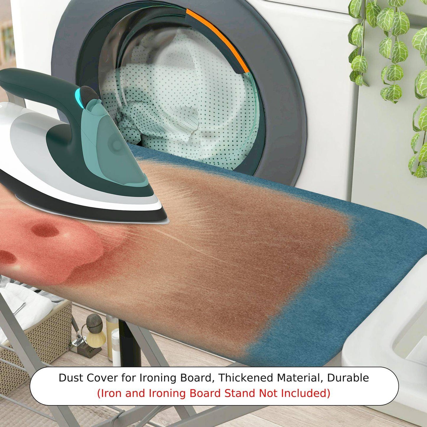 1-Piece Cute Pig Animal Blue  Ironing Board Cover, Universal Size, Without Board