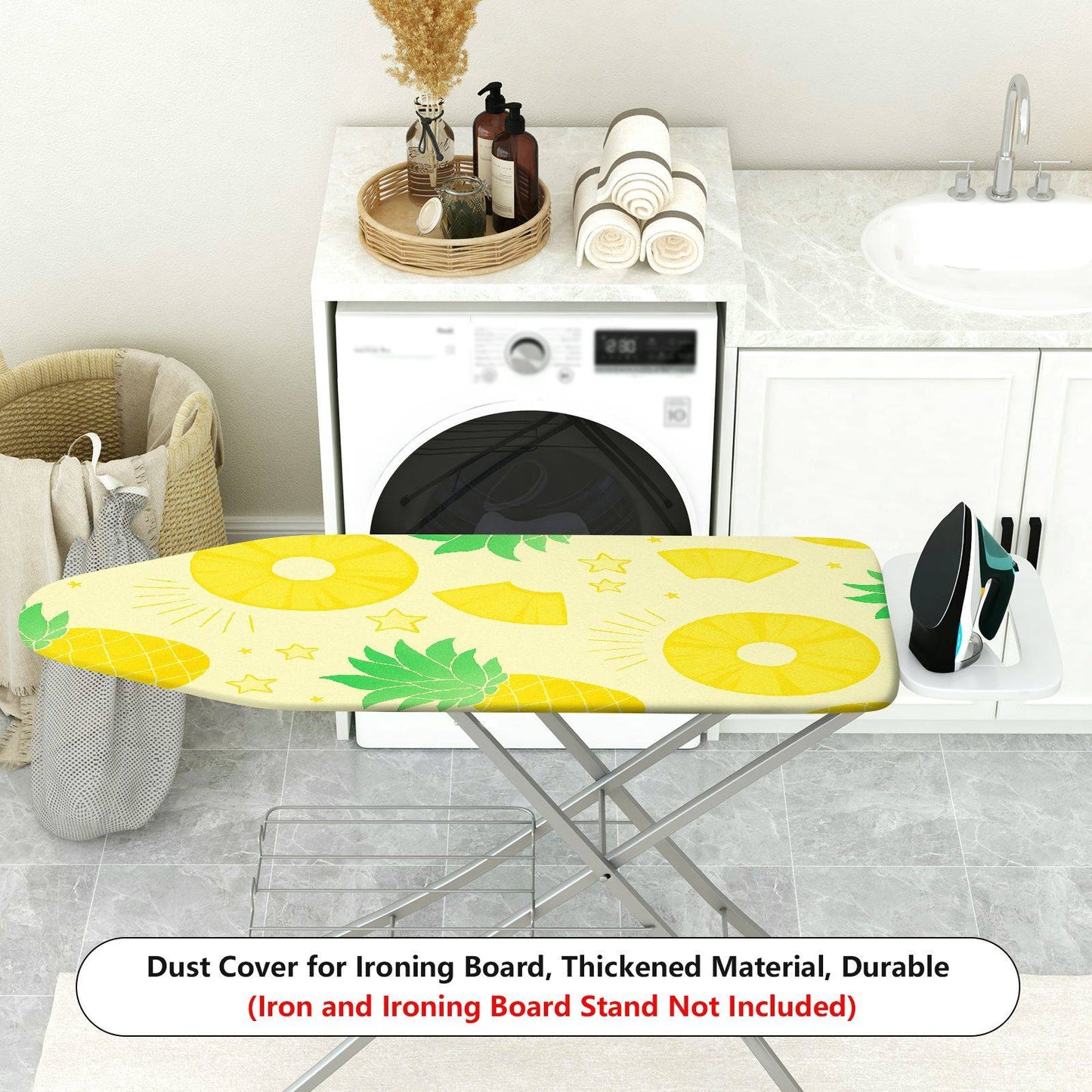 1-Piece Pineapple Fruit Yellow  Ironing Board Cover, Universal Size, Without Board