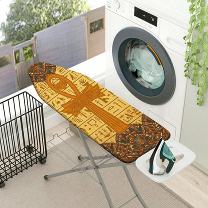 1-Piece Ancient Egyptian Ankh Hieroglyphics  Ironing Board Cover, Universal Size, Without Board