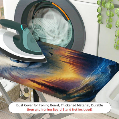 1-Piece Wolf Pattern Forest Scenery  Ironing Board Cover, Universal Size, Without Board