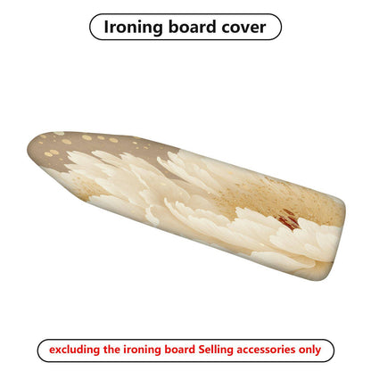 1-Piece Floral Beige Gold  Ironing Board Cover, Universal Size, Without Board