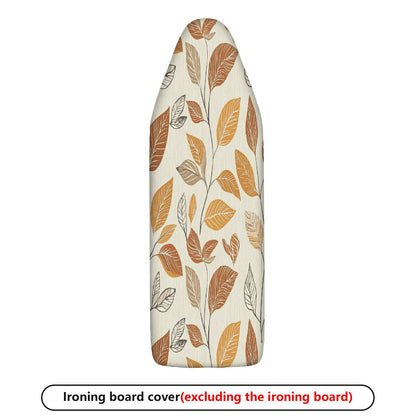 1-Piece Leaf Pattern Autumn Brown Beige  Ironing Board Cover, Universal Size, Without Board