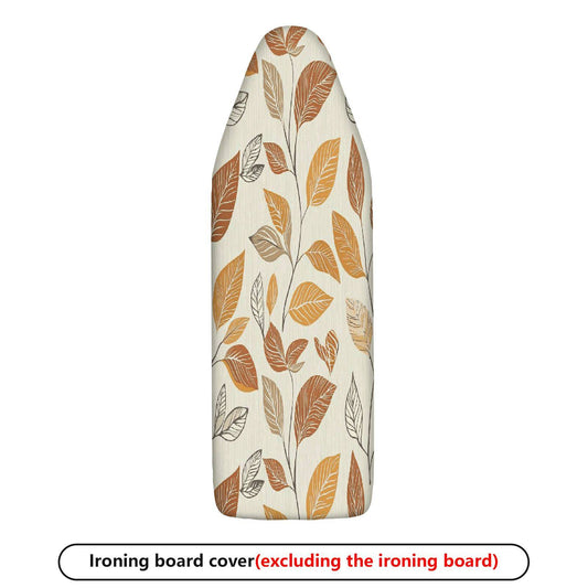 1-Piece Leaf Pattern Autumn Brown Beige  Ironing Board Cover, Universal Size, Without Board