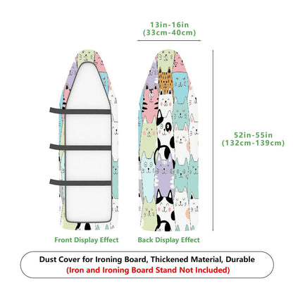 1-Piece Cute Cat Pattern Multicolor Fun  Ironing Board Cover, Universal Size, Without Board