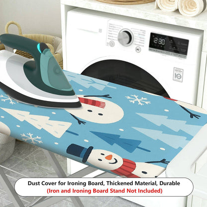 1-Piece Snowman Christmas Tree Winter  Ironing Board Cover, Universal Size, Without Board
