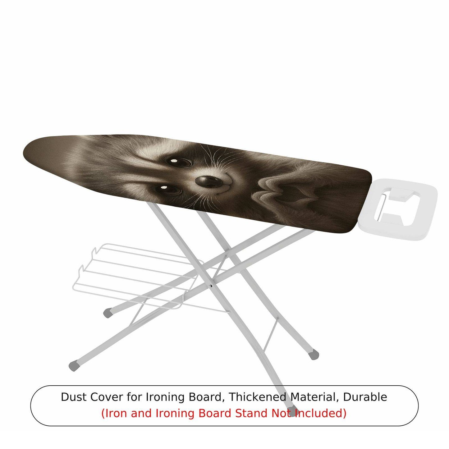 1-Piece Raccoon Print Animal Art Cute  Ironing Board Cover, Universal Size, Without Board