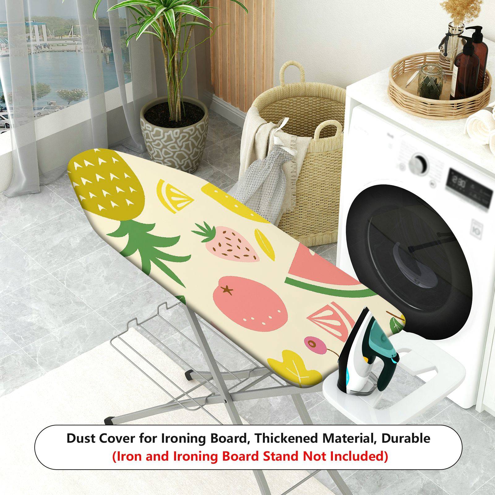 1-Piece Fruit Floral Tropical  Ironing Board Cover, Universal Size, Without Board