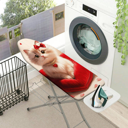 1-Piece Cute Cat Heart Valentine  Ironing Board Cover, Universal Size, Without Board
