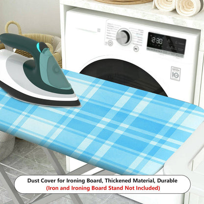 1-Piece Blue Plaid Checkered Pattern  Ironing Board Cover, Universal Size, Without Board