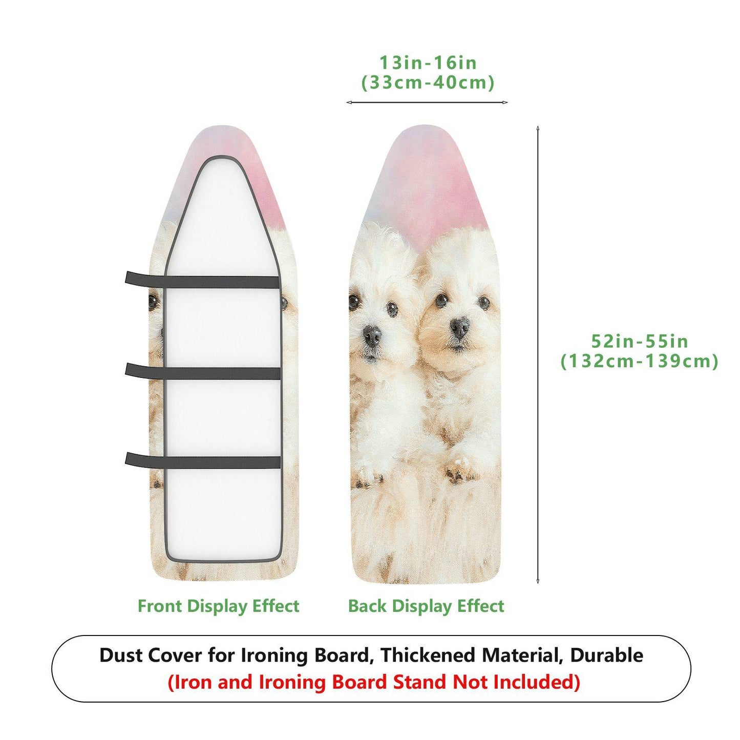 1-Piece Cute Puppy Pastel  Ironing Board Cover, Universal Size, Without Board