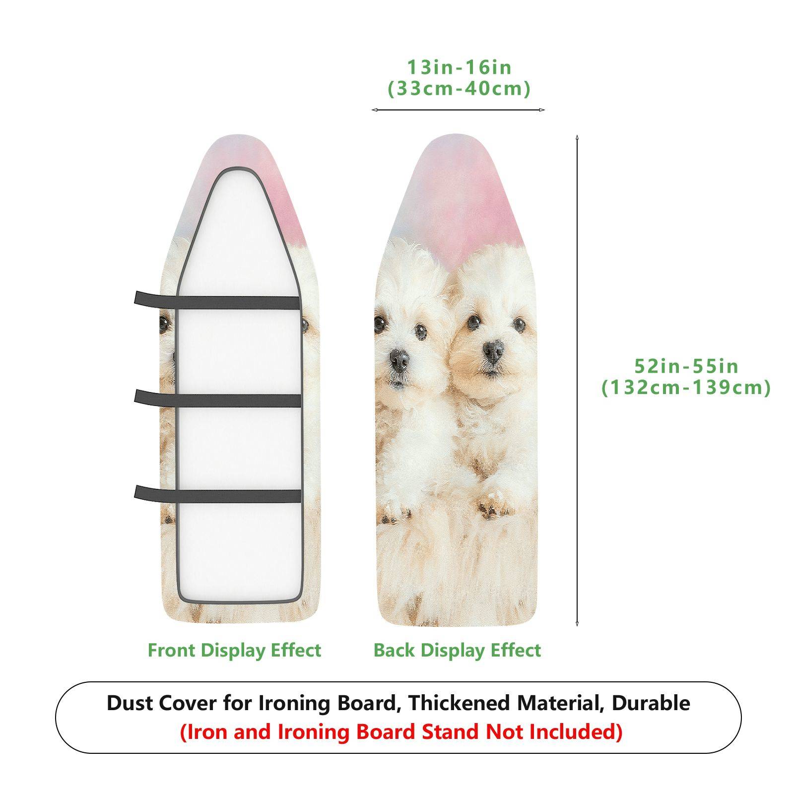 1-Piece Cute Puppy Pastel  Ironing Board Cover, Universal Size, Without Board
