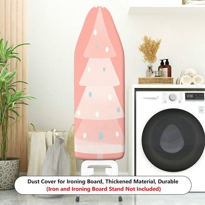 1-Piece Christmas Tree Pink Polka Dots  Ironing Board Cover, Universal Size, Without Board
