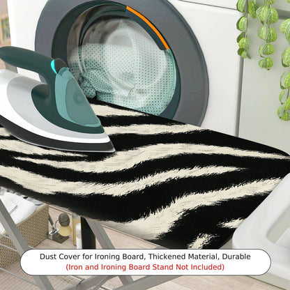 1-Piece Zebra Print Stripe Black White  Ironing Board Cover, Universal Size, Without Board