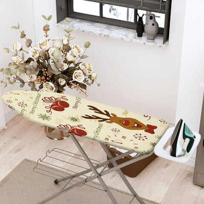 1-Piece Reindeer Snowflakes Christmas  Ironing Board Cover, Universal Size, Without Board