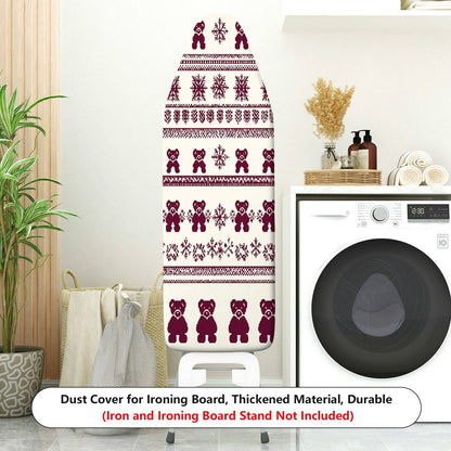 1-Piece Bear Snowflake Christmas  Ironing Board Cover, Universal Size, Without Board
