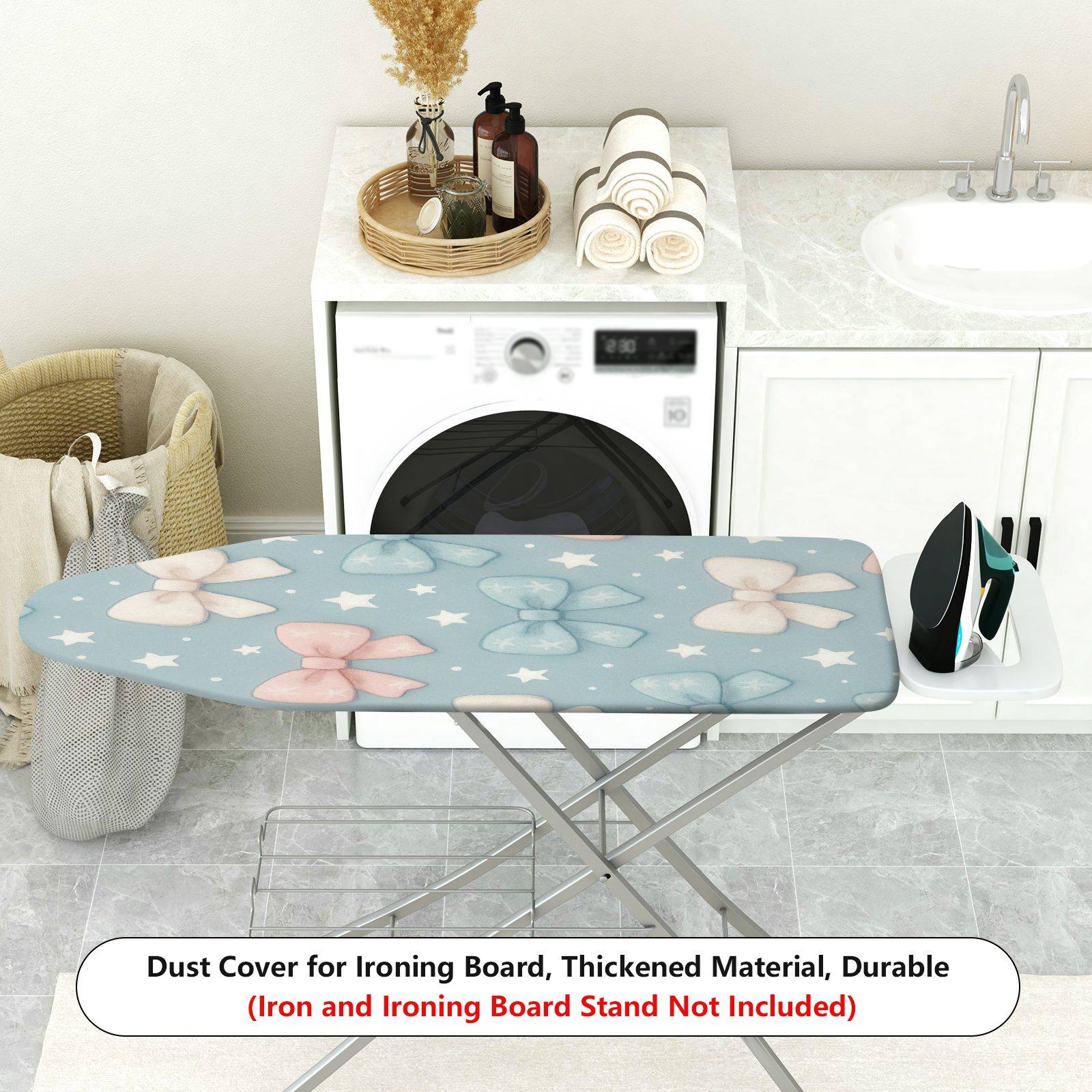 1-Piece Cute Bow Star Pattern  Ironing Board Cover, Universal Size, Without Board