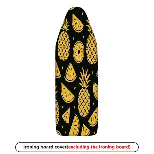 1-Piece Pineapple Fruit Print Black  Ironing Board Cover, Universal Size, Without Board