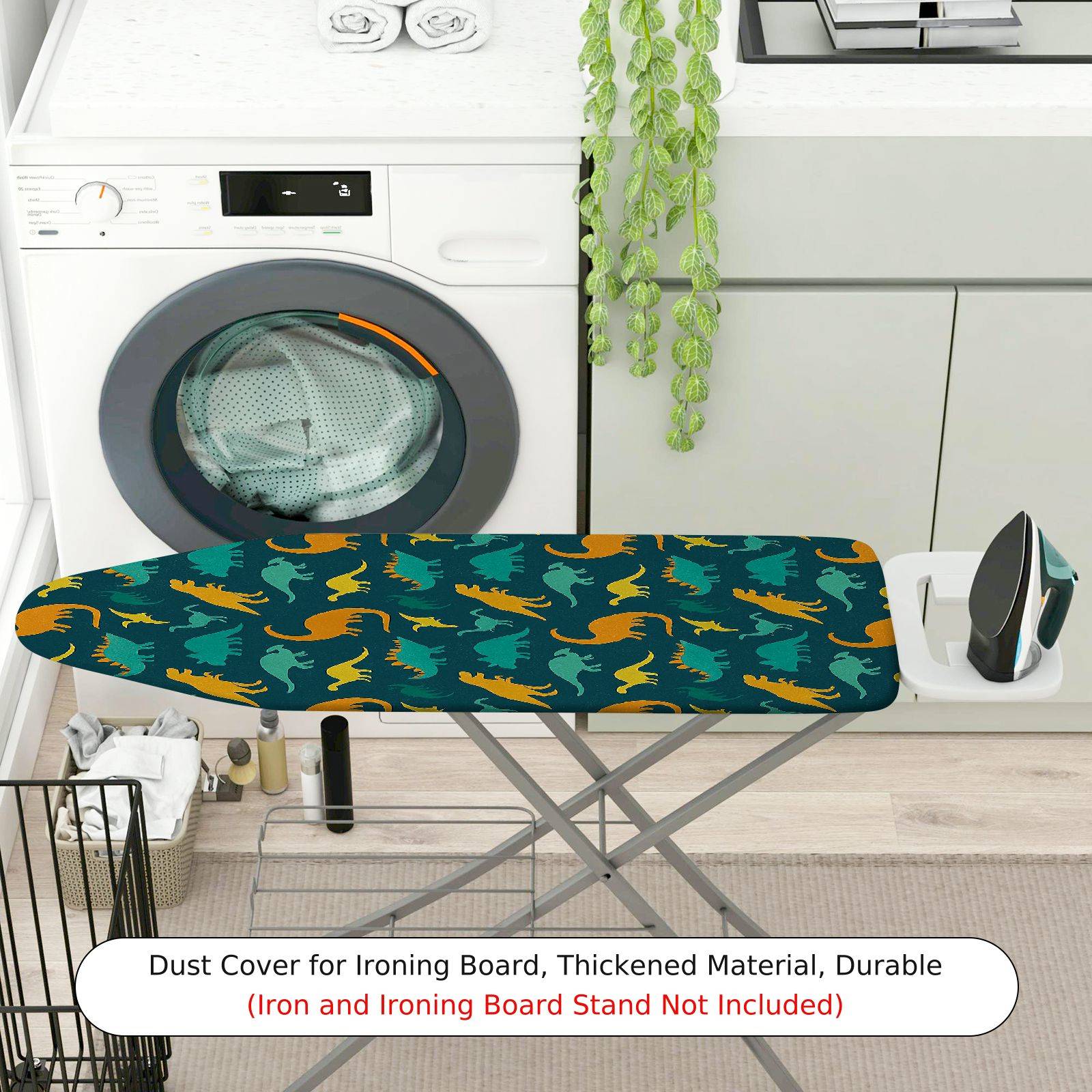 1-Piece Dinosaur Pattern Colorful Fun  Ironing Board Cover, Universal Size, Without Board