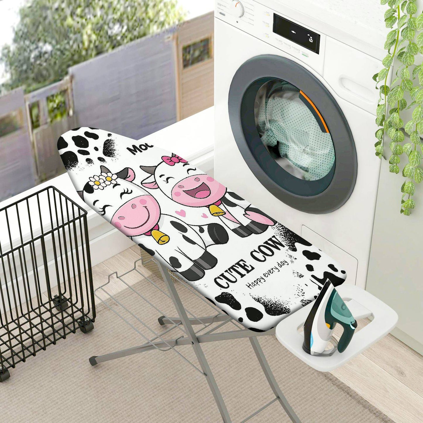 1-Piece Cow Cute Animal Funny  Ironing Board Cover, Universal Size, Without Board