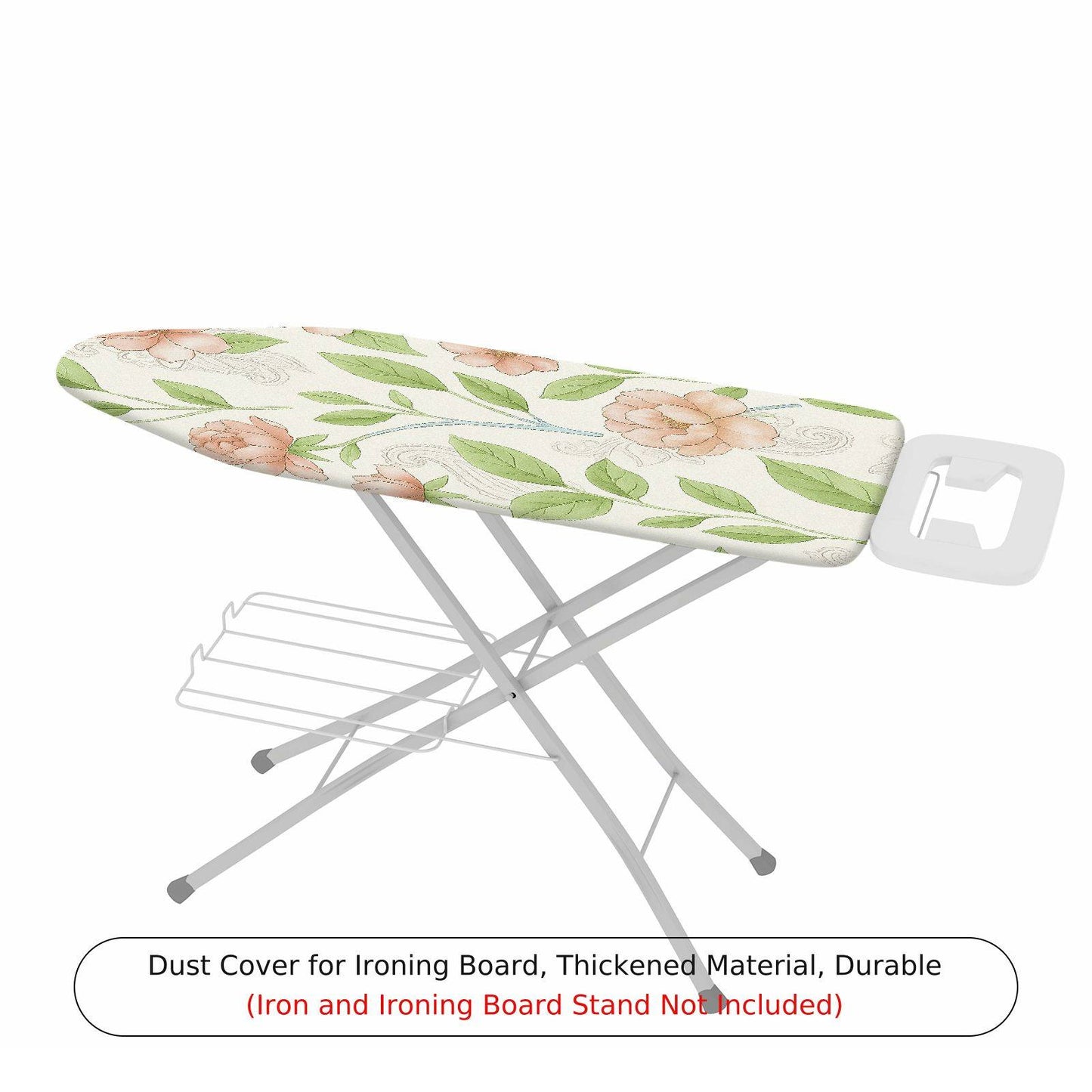 1-Piece Floral Leaf Pattern Beige  Ironing Board Cover, Universal Size, Without Board