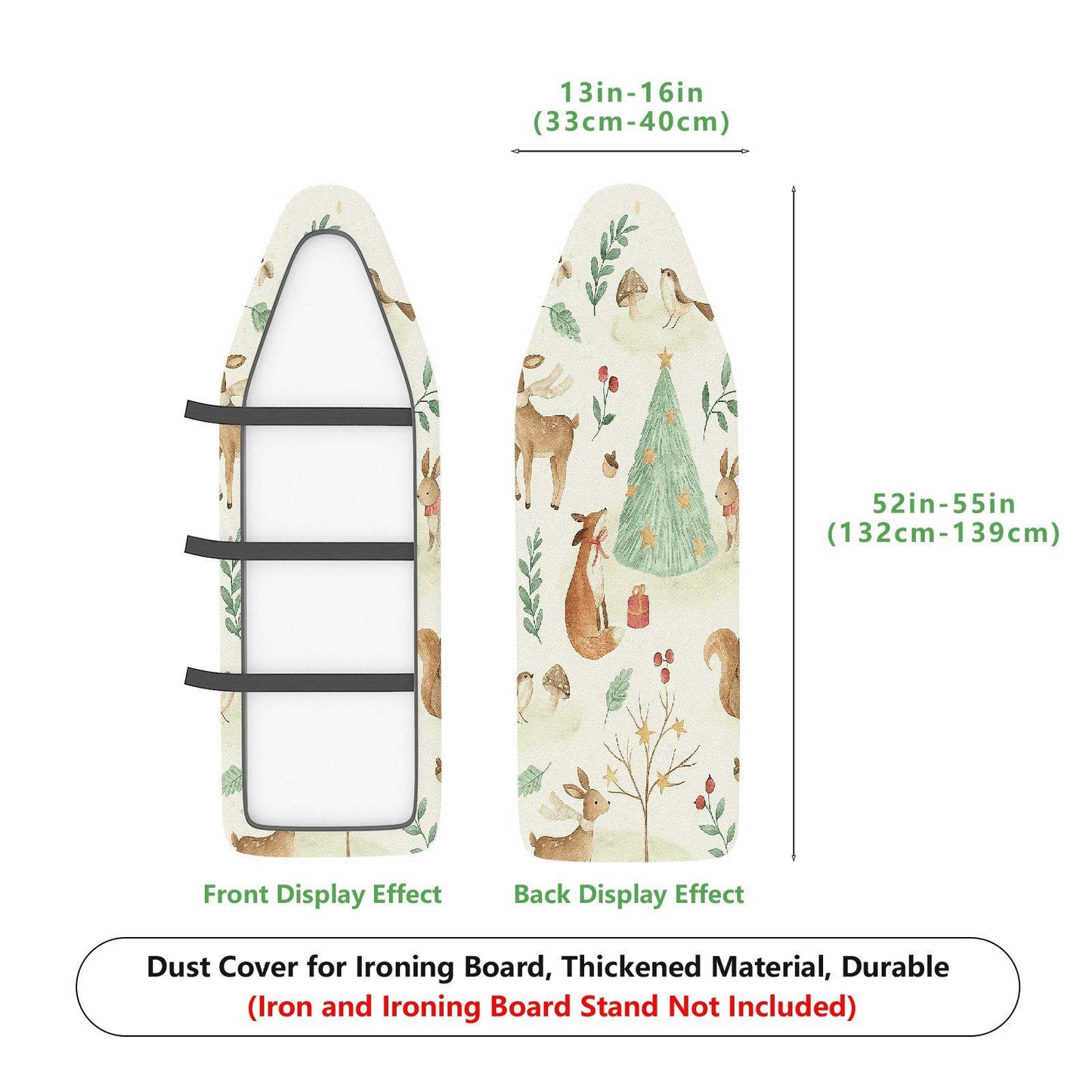 1-Piece Animal Christmas  Ironing Board Cover, Universal Size, Without Board