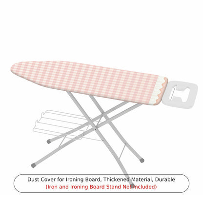 1-Piece Pink Plaid Checkered  Ironing Board Cover, Universal Size, Without Board